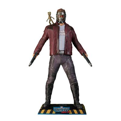 Les Gardiens de la Galaxie - Star Lord et Bébé Groot Statue Taille Réelle Oxmox Muckle